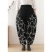 Autumn new cotton linen trousers women's national style literary loose loose casual pants