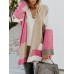 Women Casual Loose Color Block Sweaters